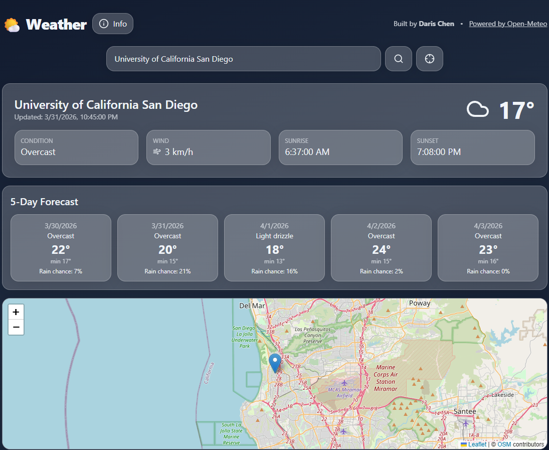 Search and Weather